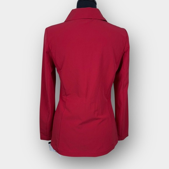 Jockey Person to Person Red Zip Jacket XS NWT, Collared, Zip Pockets, Minimalist - Picture 3 of 11